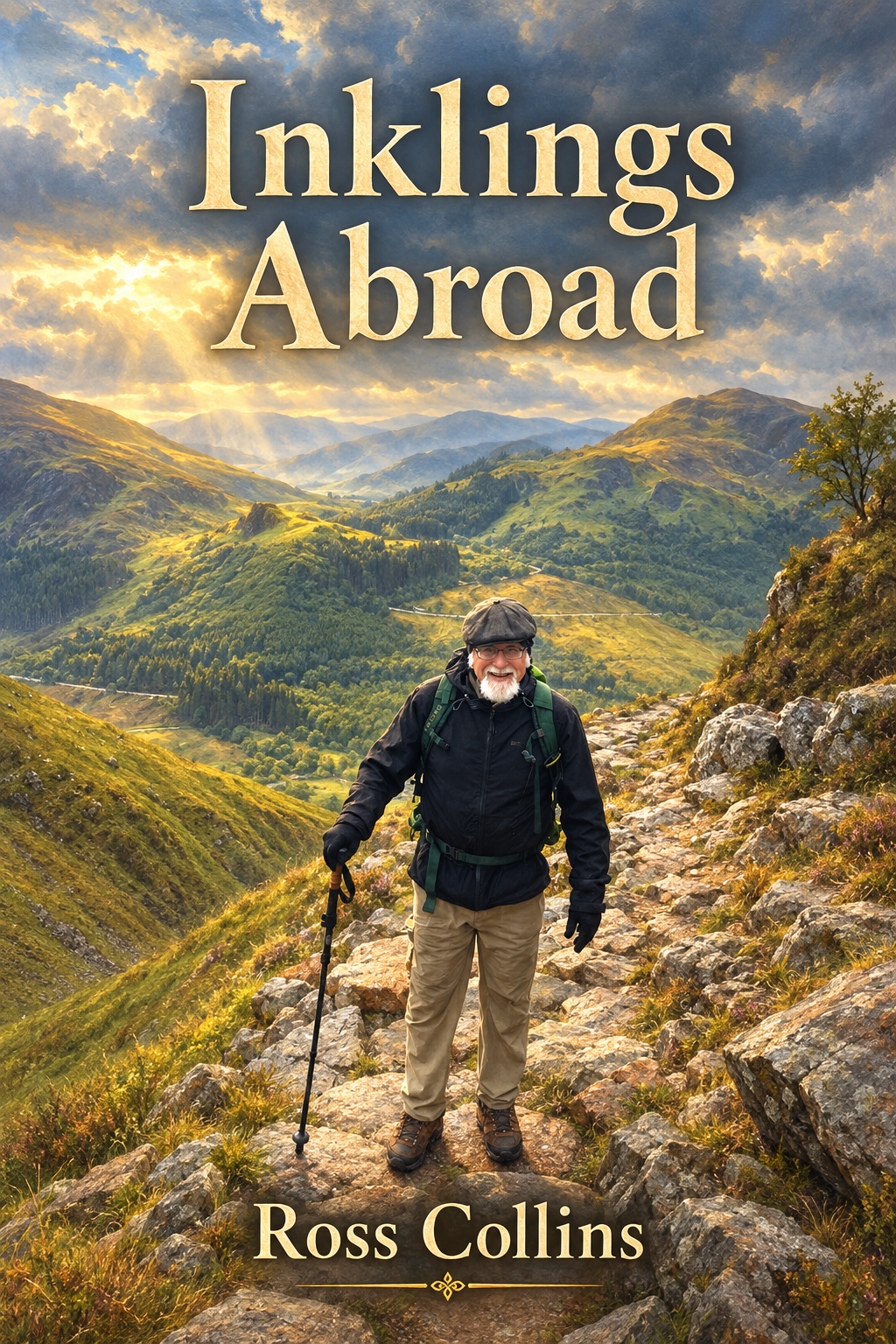 Ross Collins hiking on a mountain trail